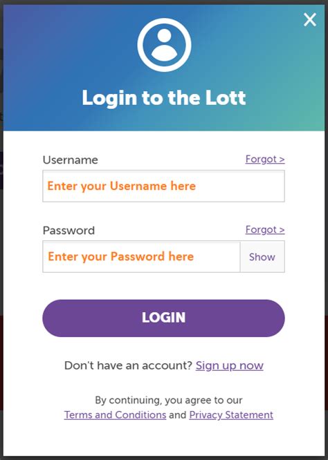 my lotto account sign in.
